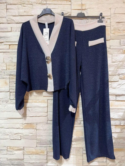 ENSEMBLE MAILLE ÉLÉGANT À STRASS